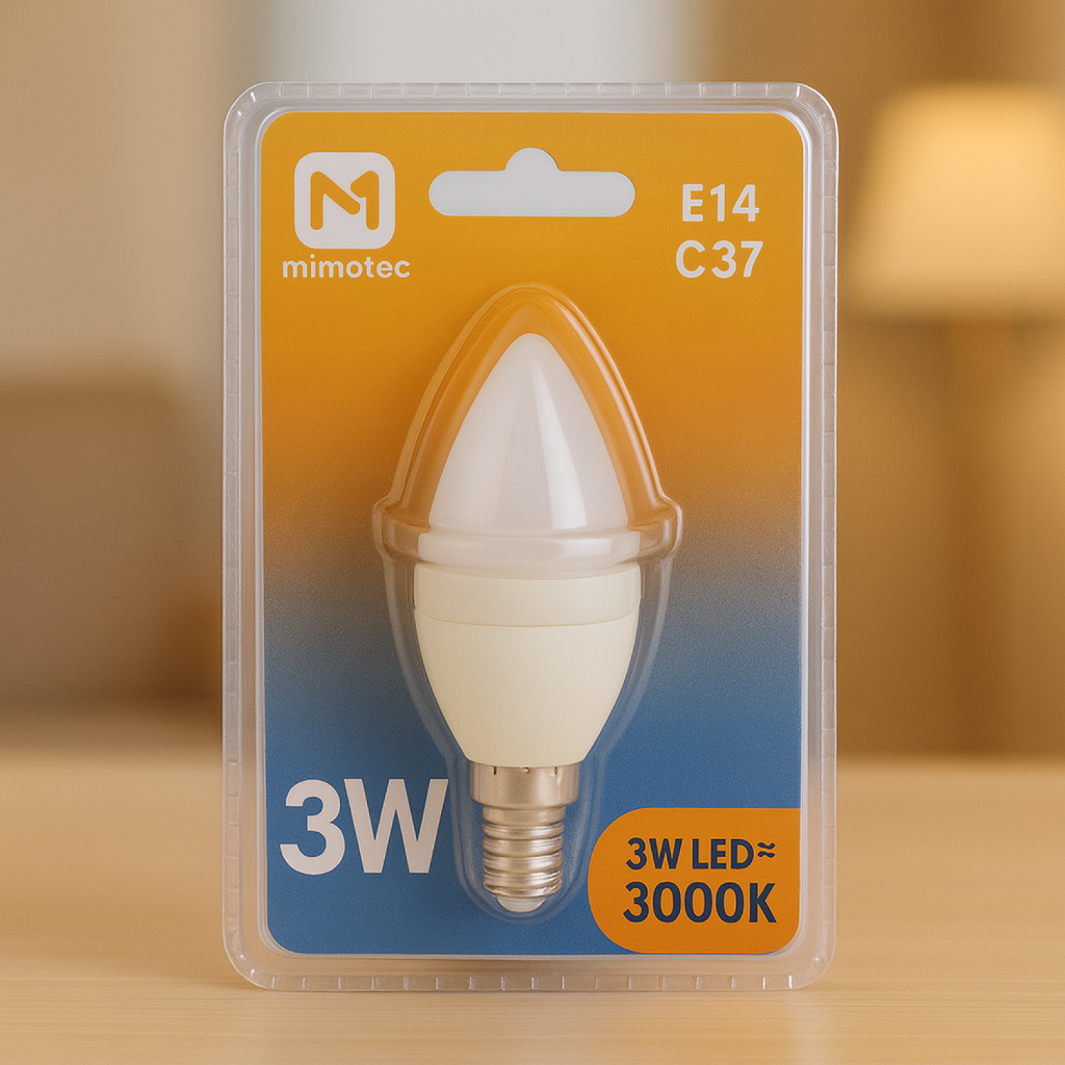 Lâmpada LED C37 E14 3W 6500K