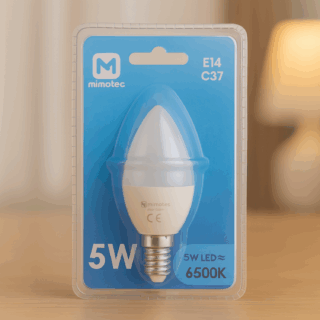 Lâmpada LED C37 E14 5W 3000K