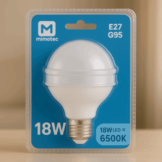 Lâmpada LED E27 G95 18W 4000K