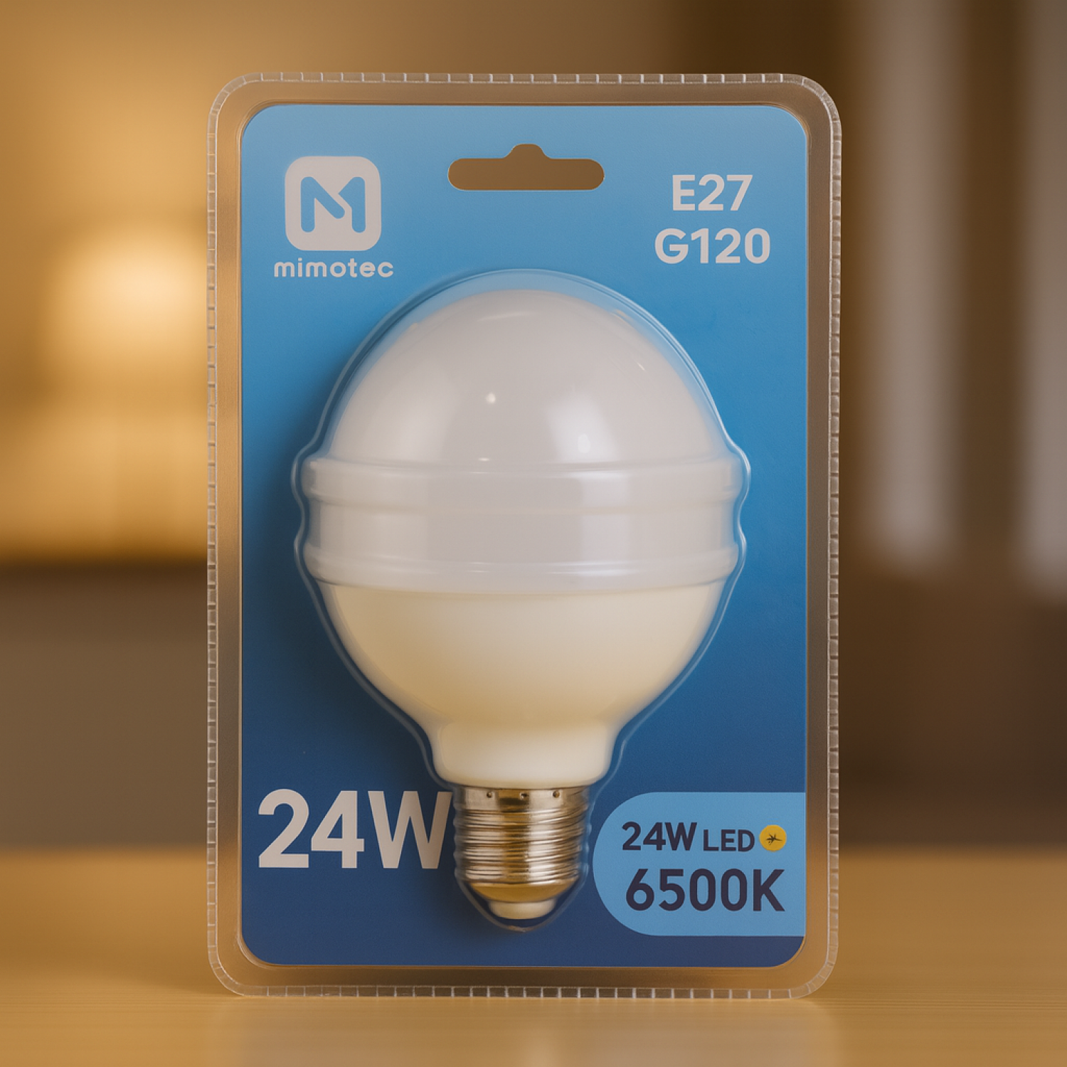 Lâmpada LED E27 G120 24W 6500K