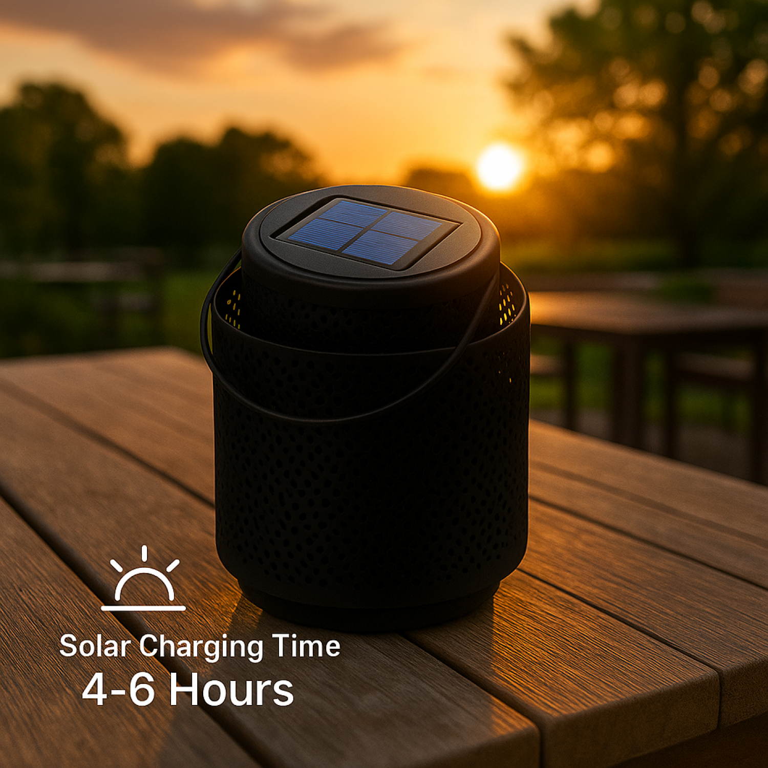 Candeeiro de mesa led Solar Black Casablanca 2500K - Image 5