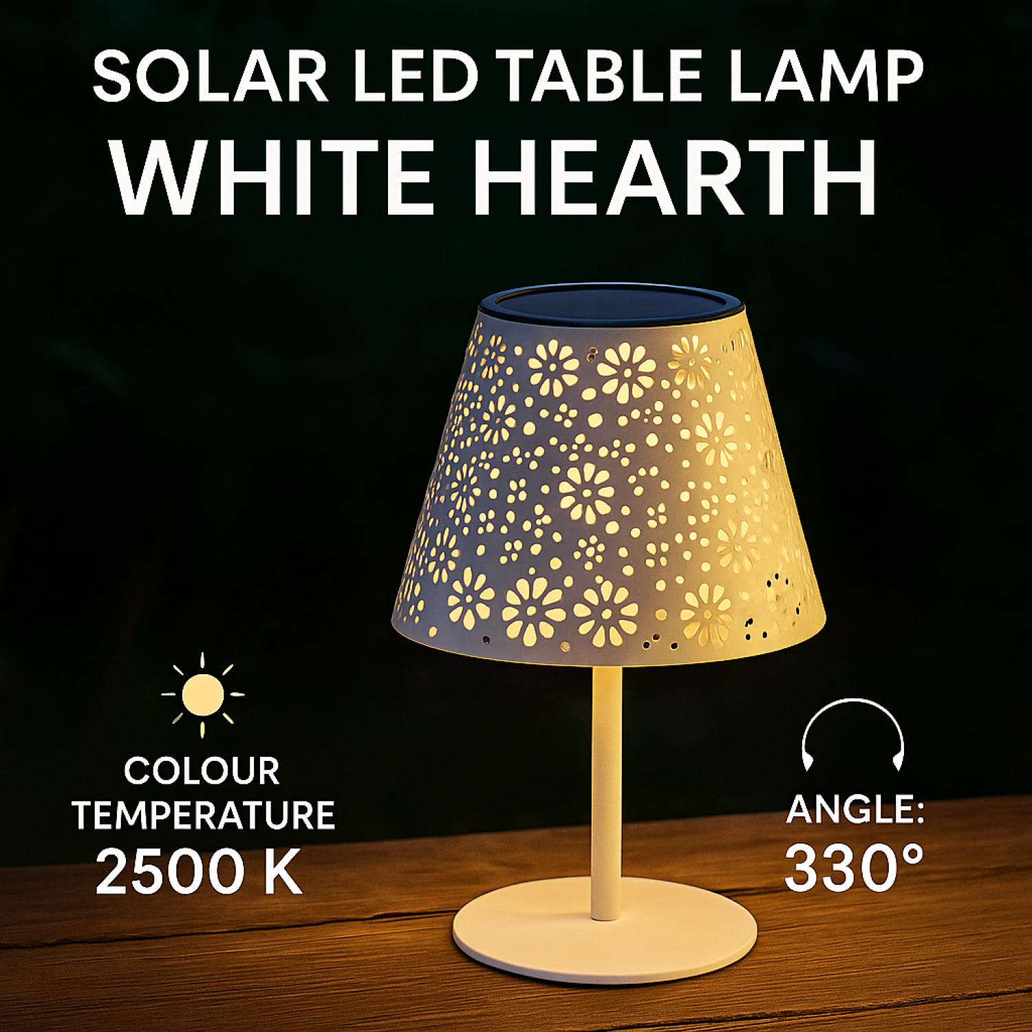 Candeeiro de mesa led Solar White Hearth 2500K - Image 3