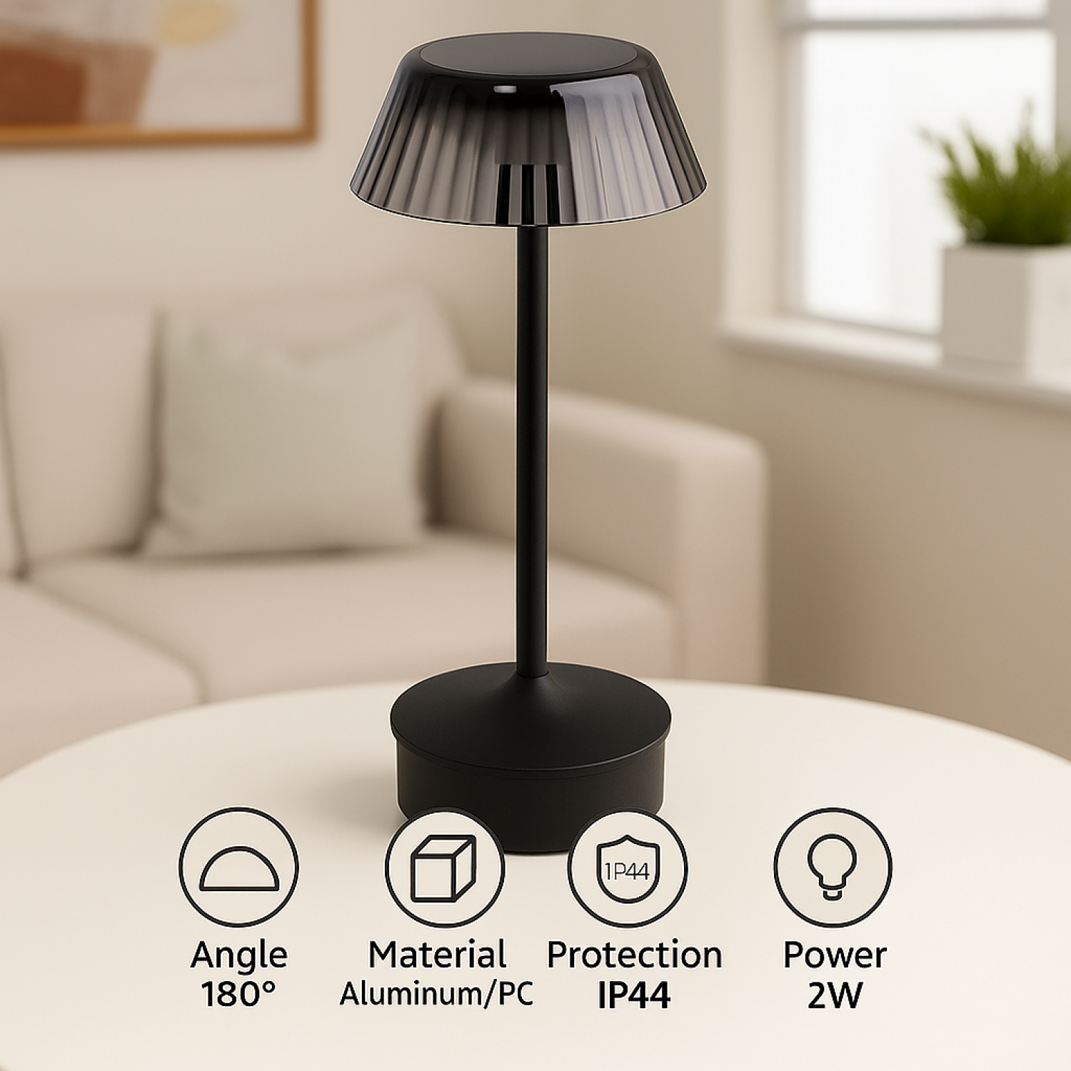 Candeeiro de mesa led Black Irina CCT - Image 7