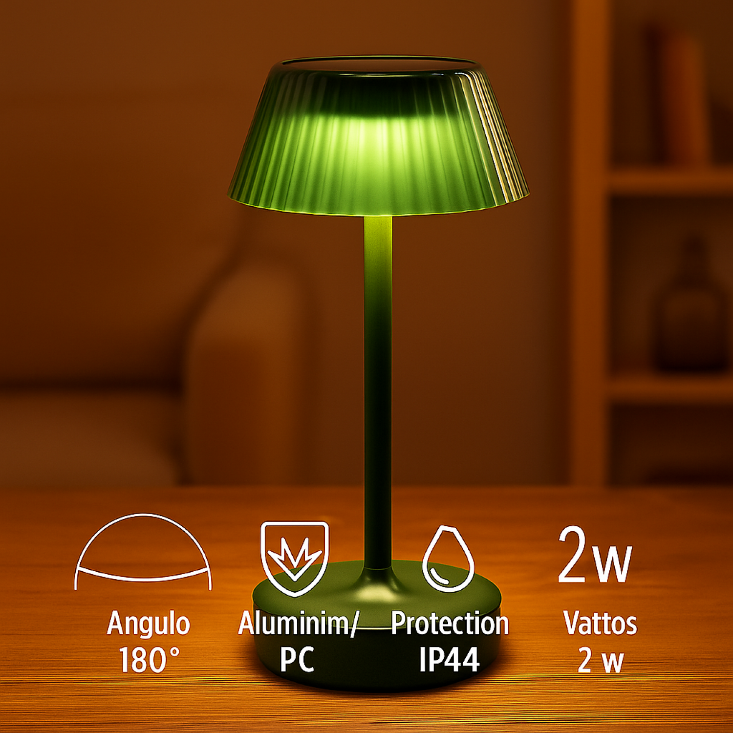 Candeeiro de mesa led Green Irina CCT - Image 6