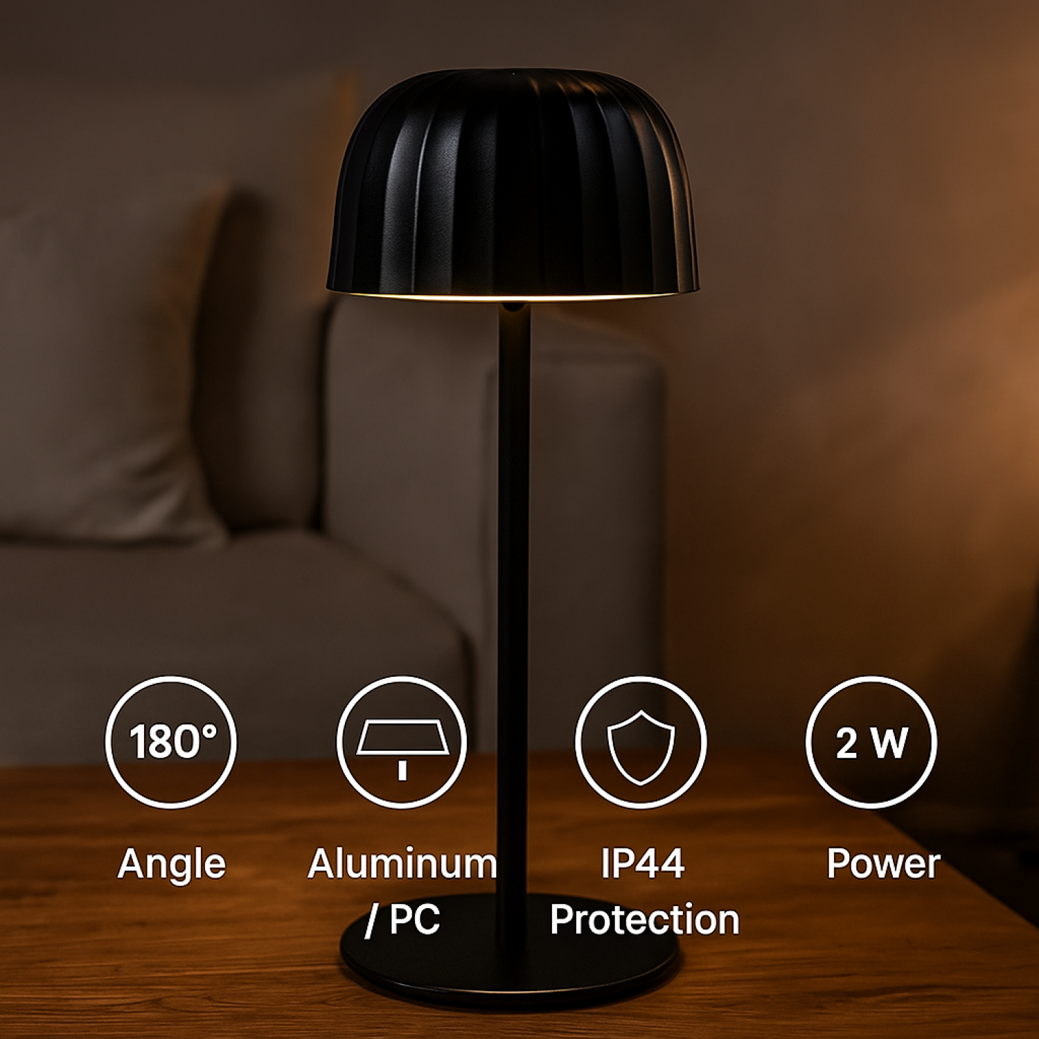 Candeeiro de mesa led Black Gonza 3000K - Image 6