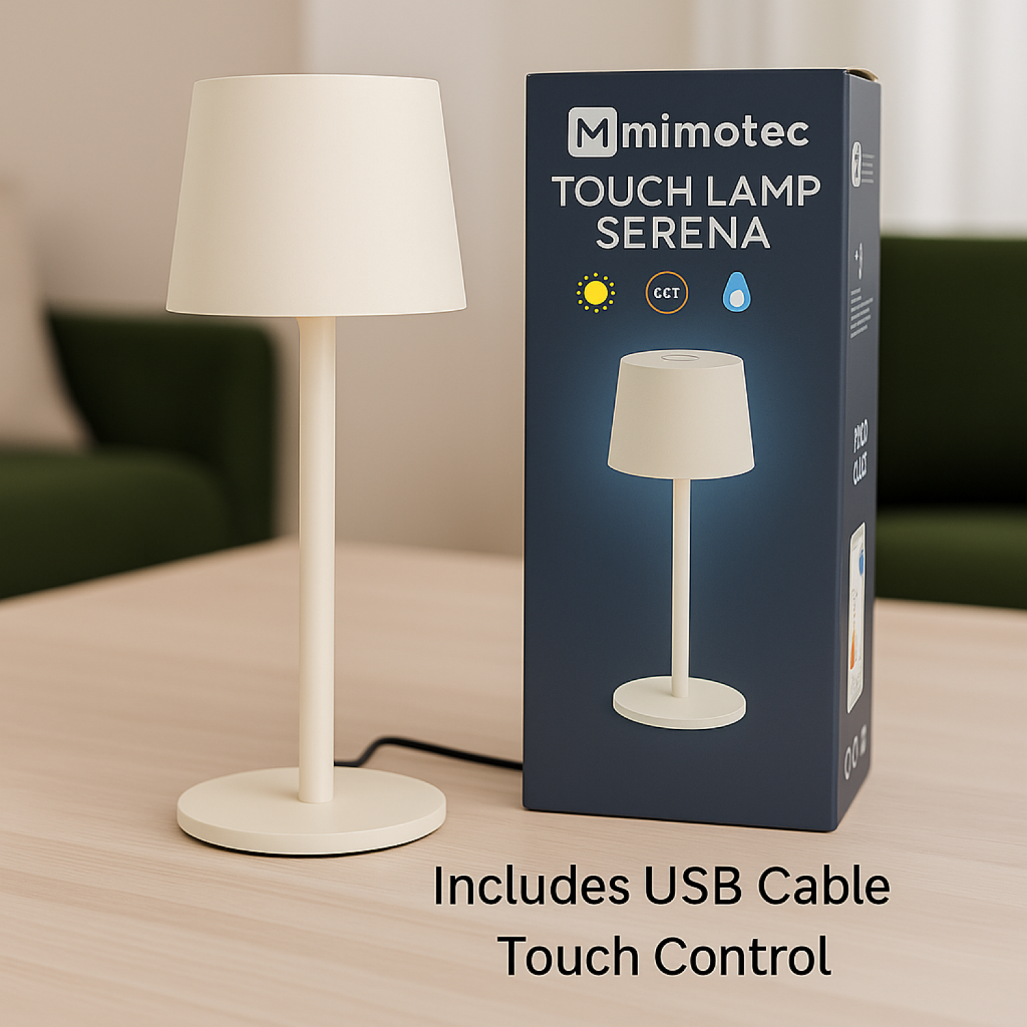 Candeeiro de mesa led White Serena CCT - Image 5