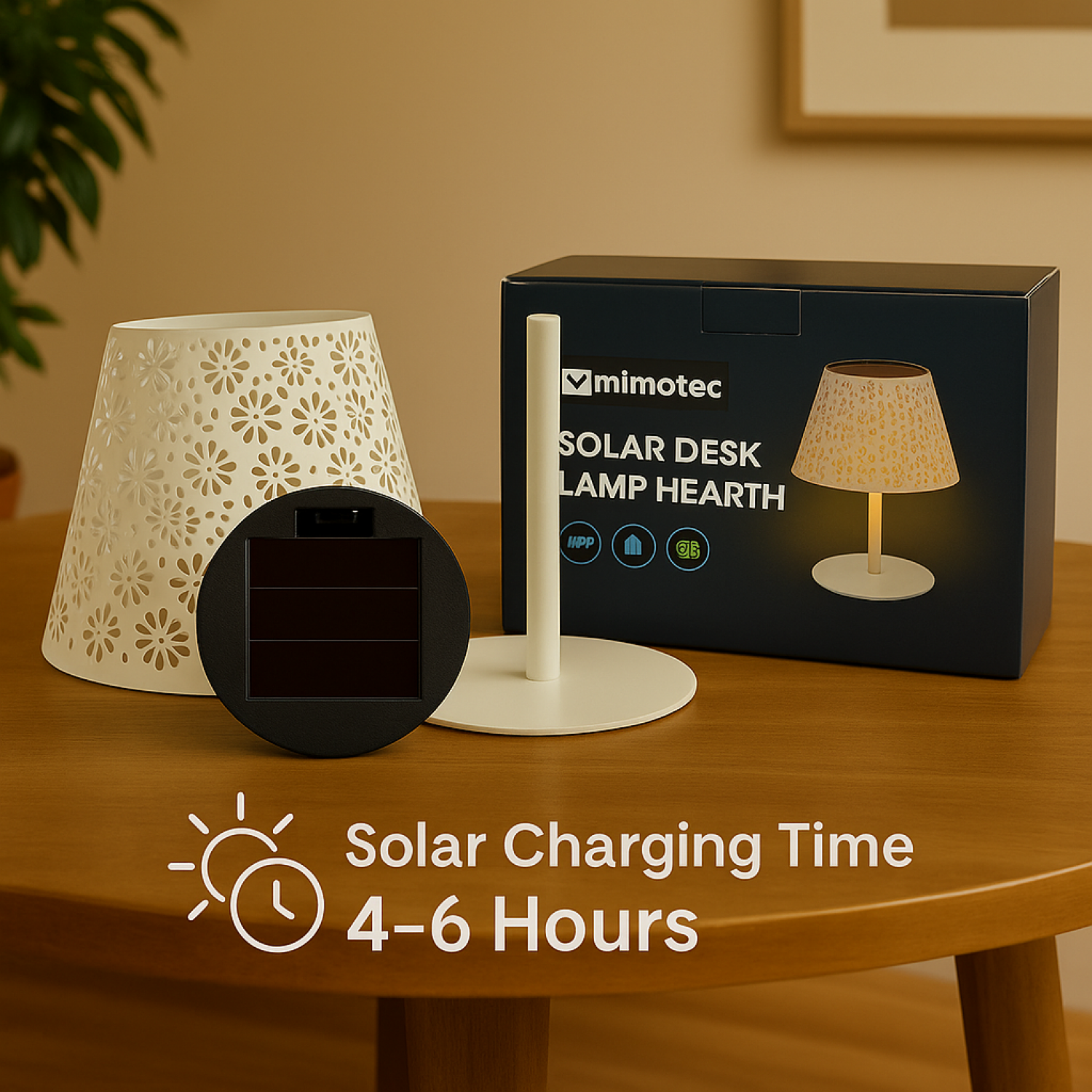 Candeeiro de mesa led Solar White Hearth 2500K - Image 4