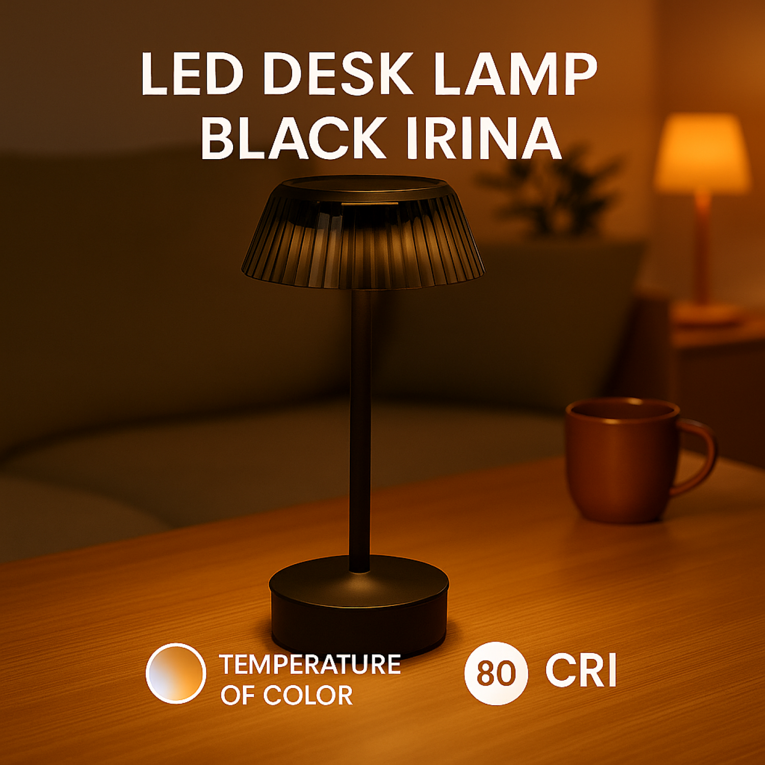Candeeiro de mesa led Black Irina CCT - Image 4