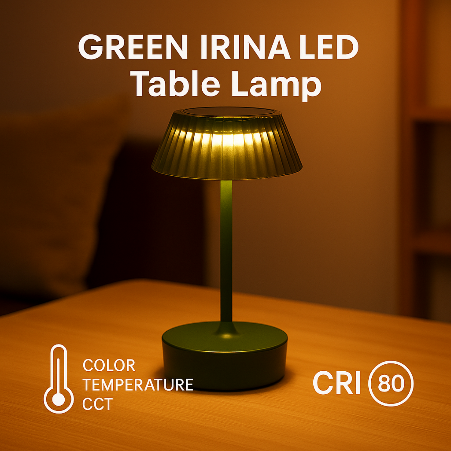 Candeeiro de mesa led Green Irina CCT - Image 4