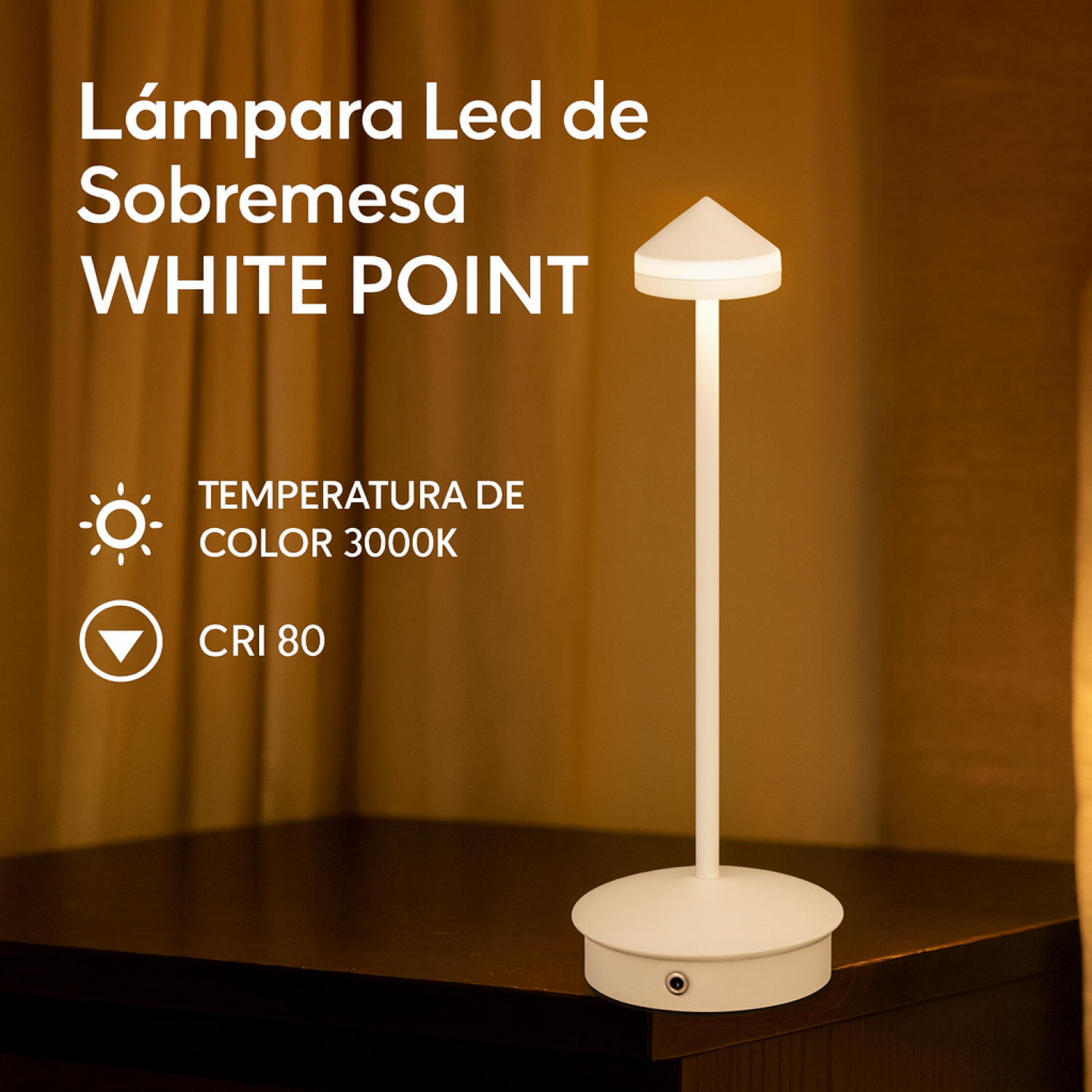 Candeeiro de mesa led White Point 3000K - Image 4