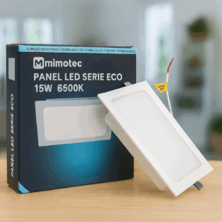 Downlight LED Quadrado Serie Eco 15W 3000K
