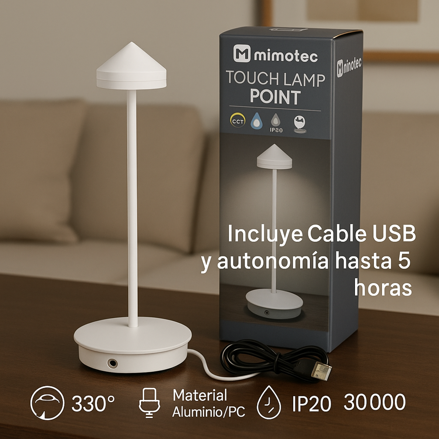 Candeeiro de mesa led White Point 3000K - Image 6