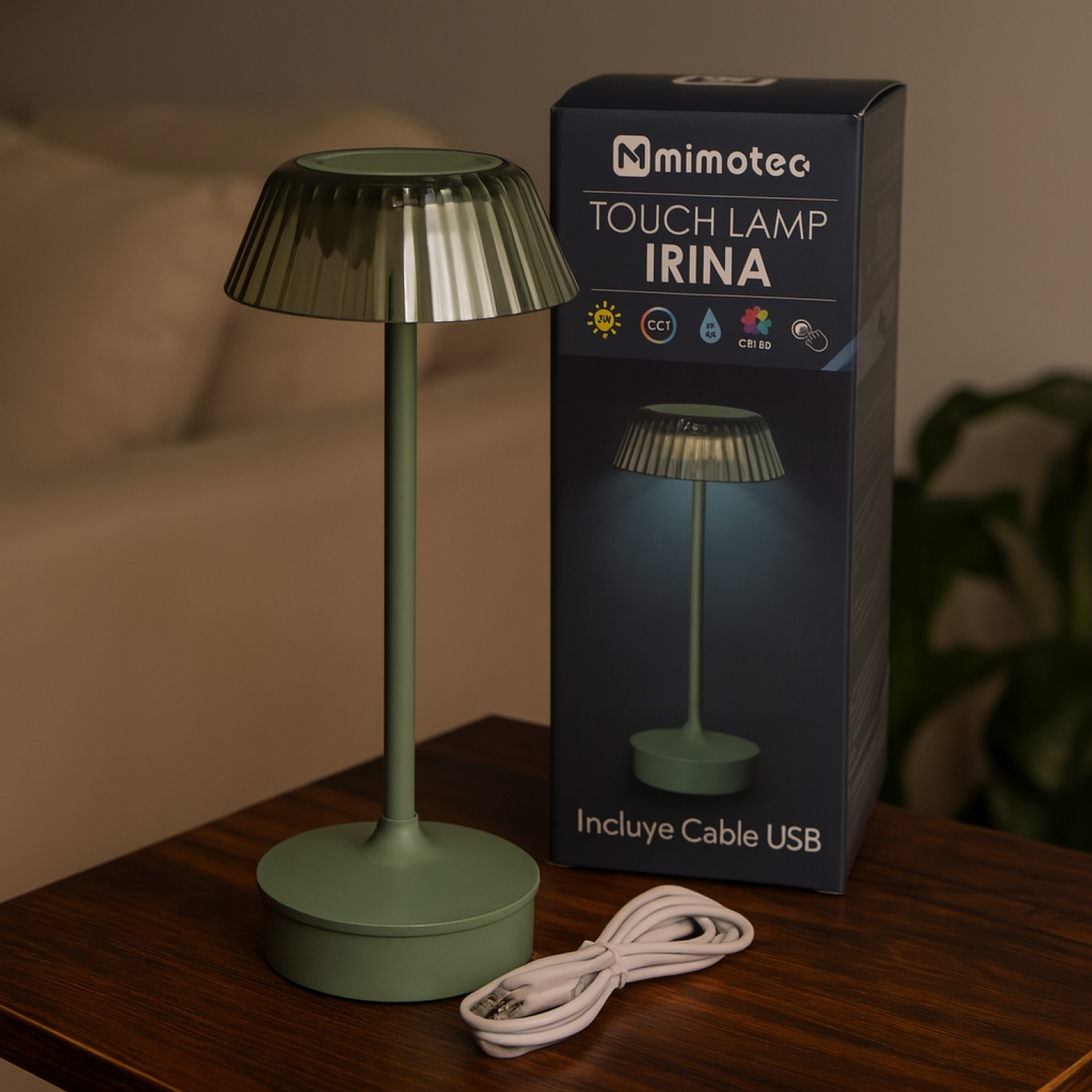 Candeeiro de mesa led Green Irina CCT - Image 5