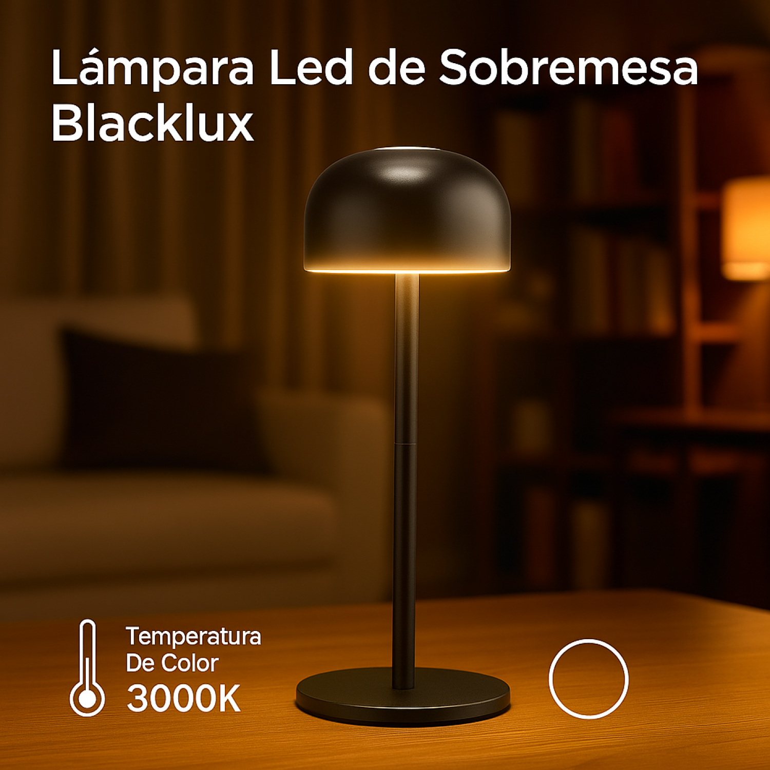 Candeeiro de mesa led Blacklux 3000K - Image 4
