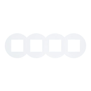 Espelho quádruplo QUADRA45 branco mate