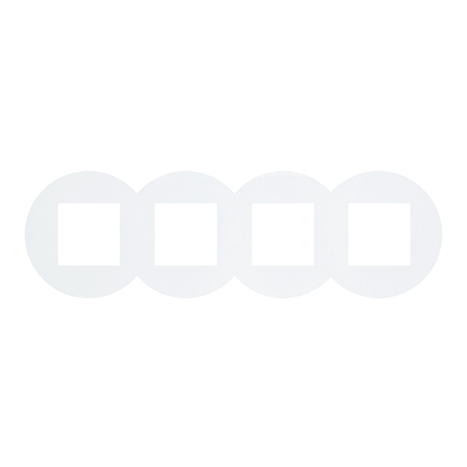 Espelho quádruplo QUADRA45 branco mate