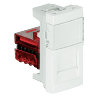 Módulo QUADRA45 com conetor RJ45 cat. 6 UTP (1 módulo) branco mate