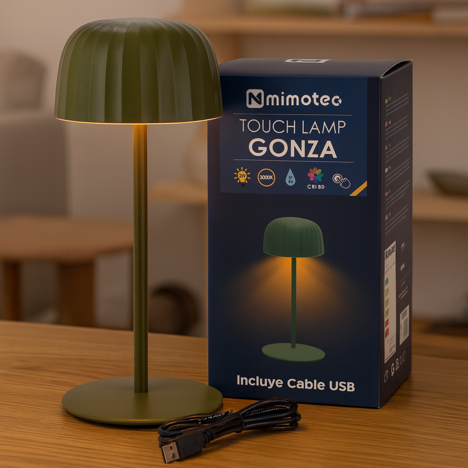 Candeeiro de mesa led Green Gonza 3000K - Image 5