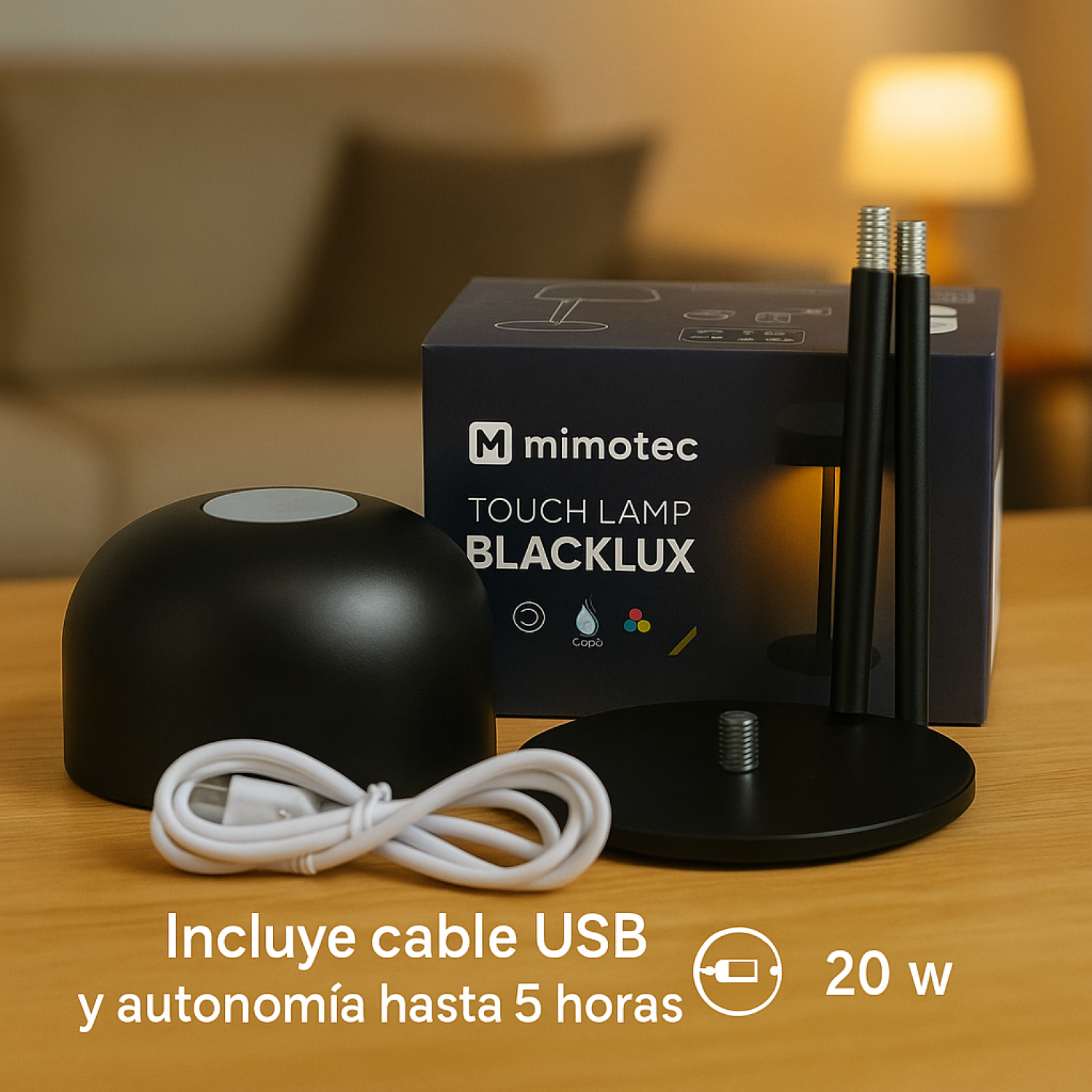 Candeeiro de mesa led Blacklux 3000K - Image 5