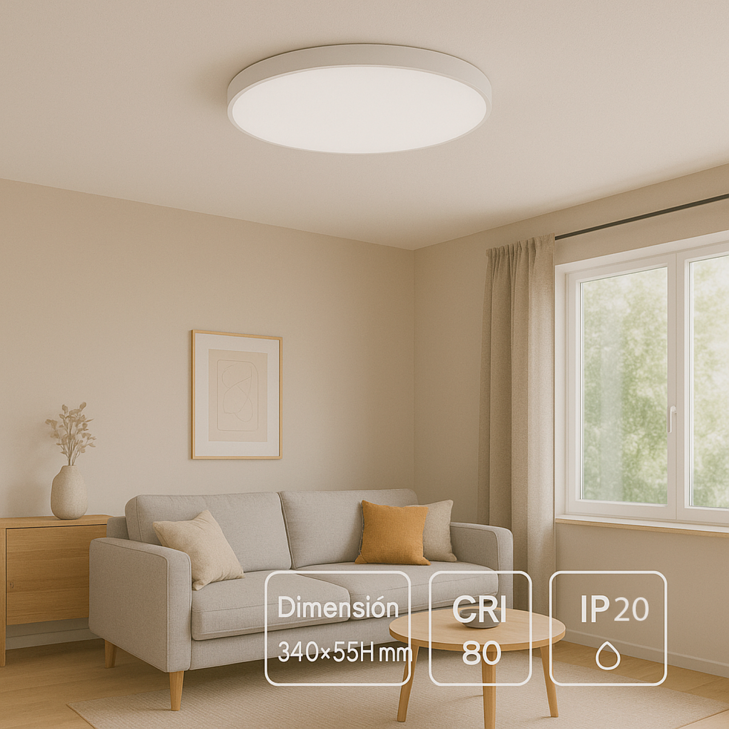 Plafon LED Redondo Boni 36W 4000K - Image 3