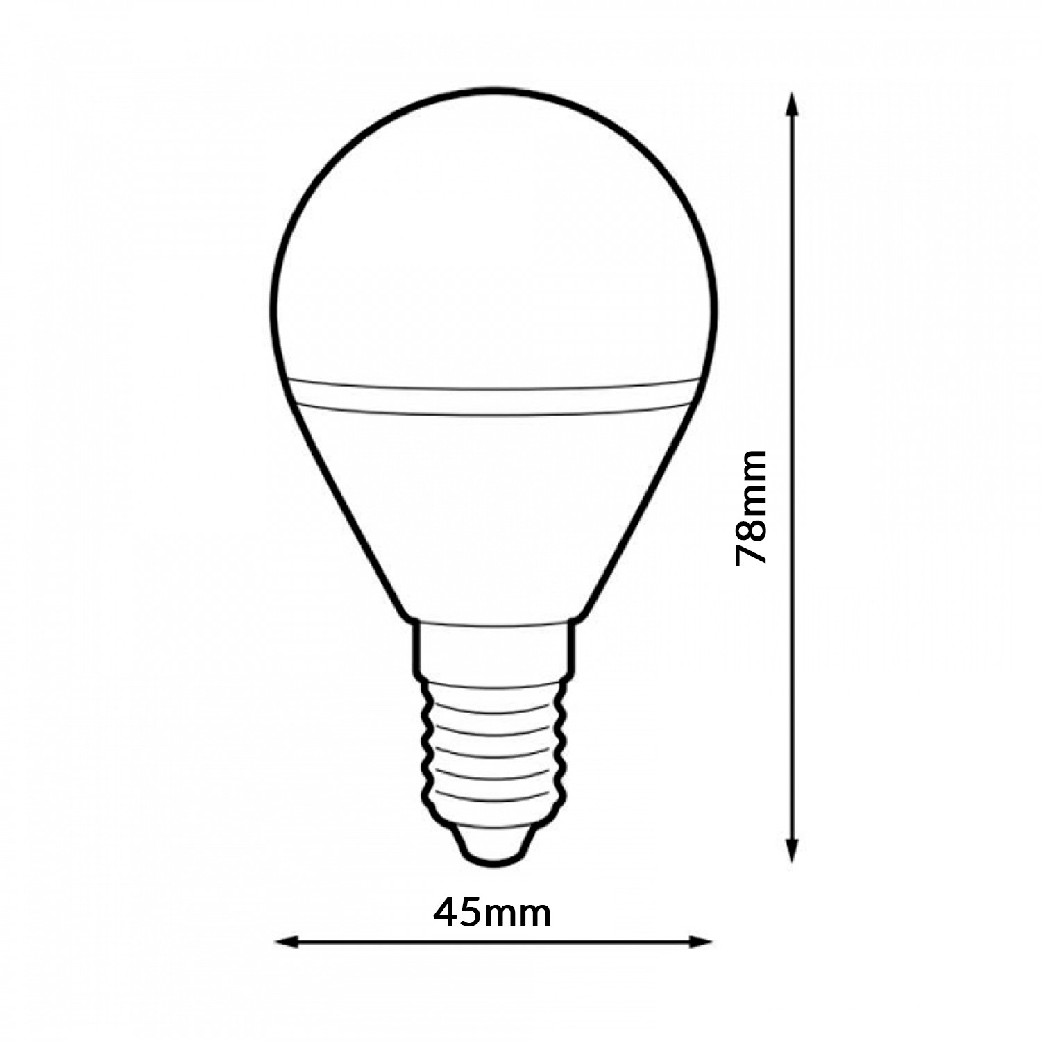 Lâmpada LED E14 G45 7W 6500K - Image 2