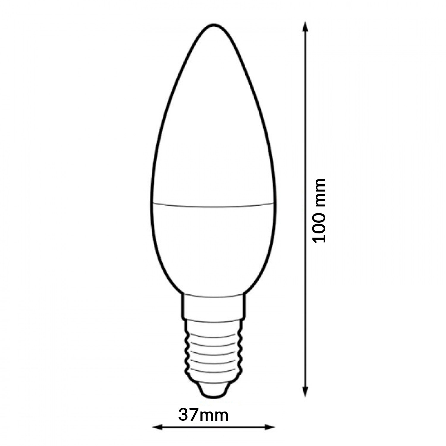 Lâmpada LED C37 E14 5W 3000K - Image 2
