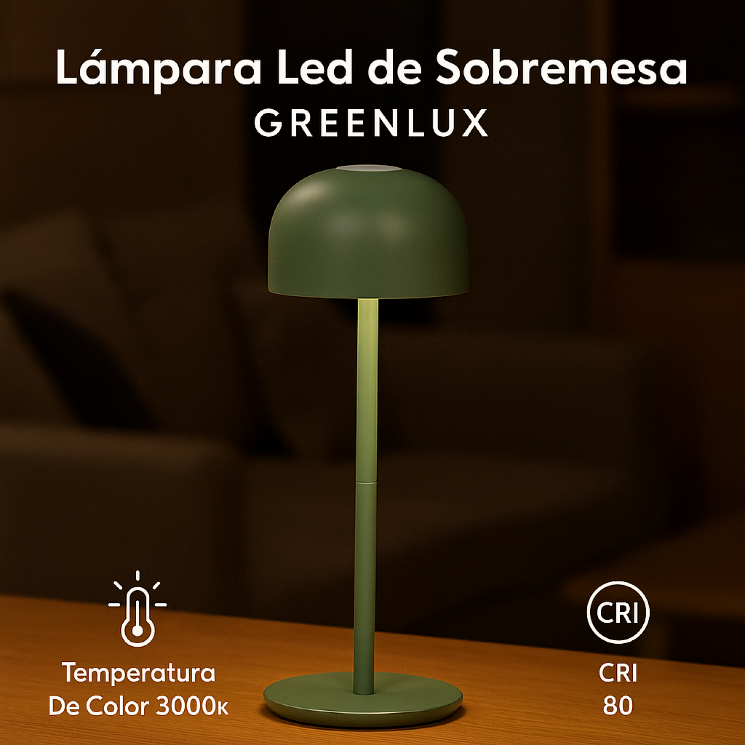 Candeeiro de mesa led Greenlux 3000K - Image 4