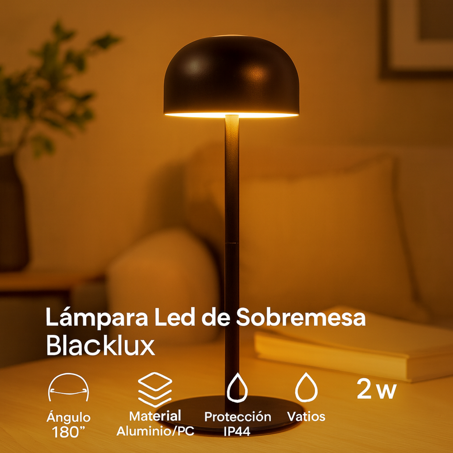 Candeeiro de mesa led Blacklux 3000K - Image 6