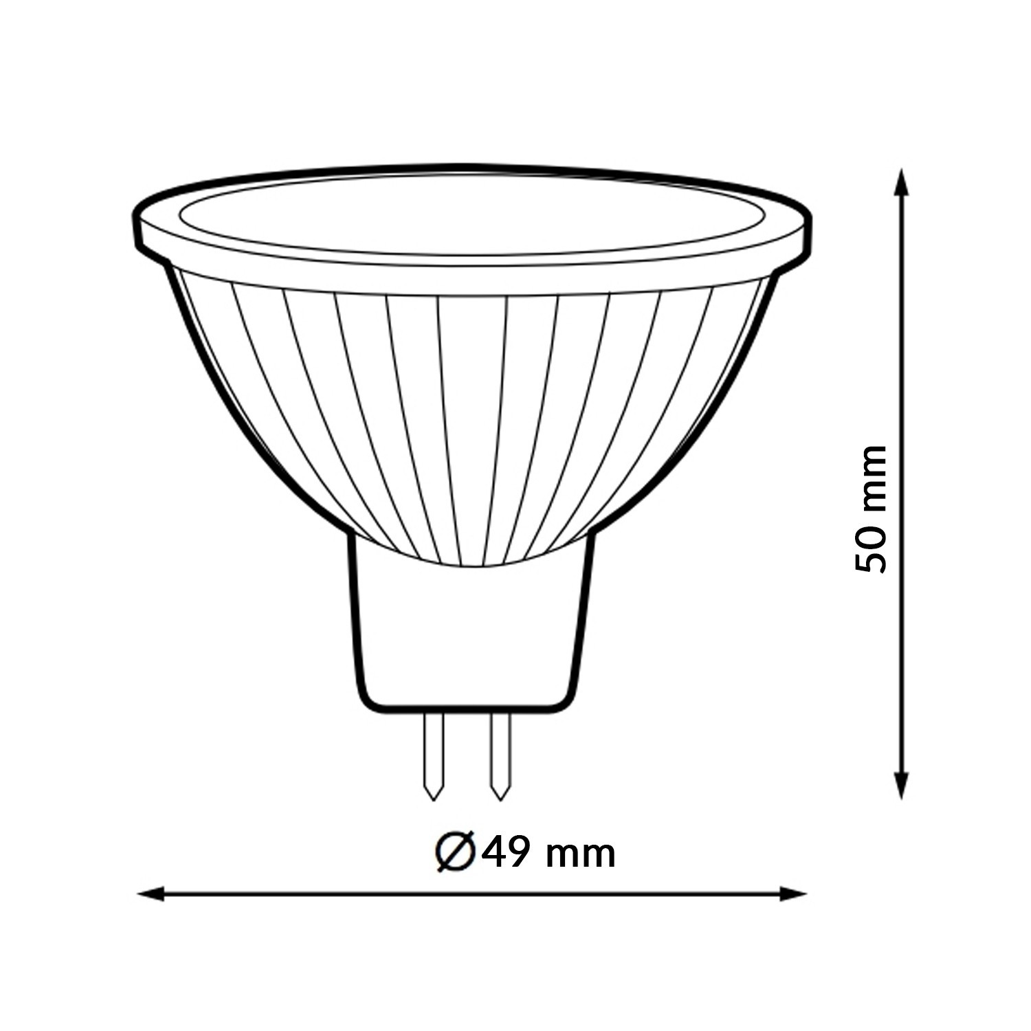 Lâmpada LED MR16 4W 38º 3000K - Image 2