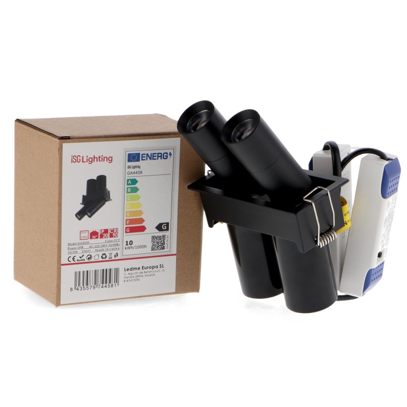 Downlight LED direccionável Black Tube Square 10W CCT - Image 2