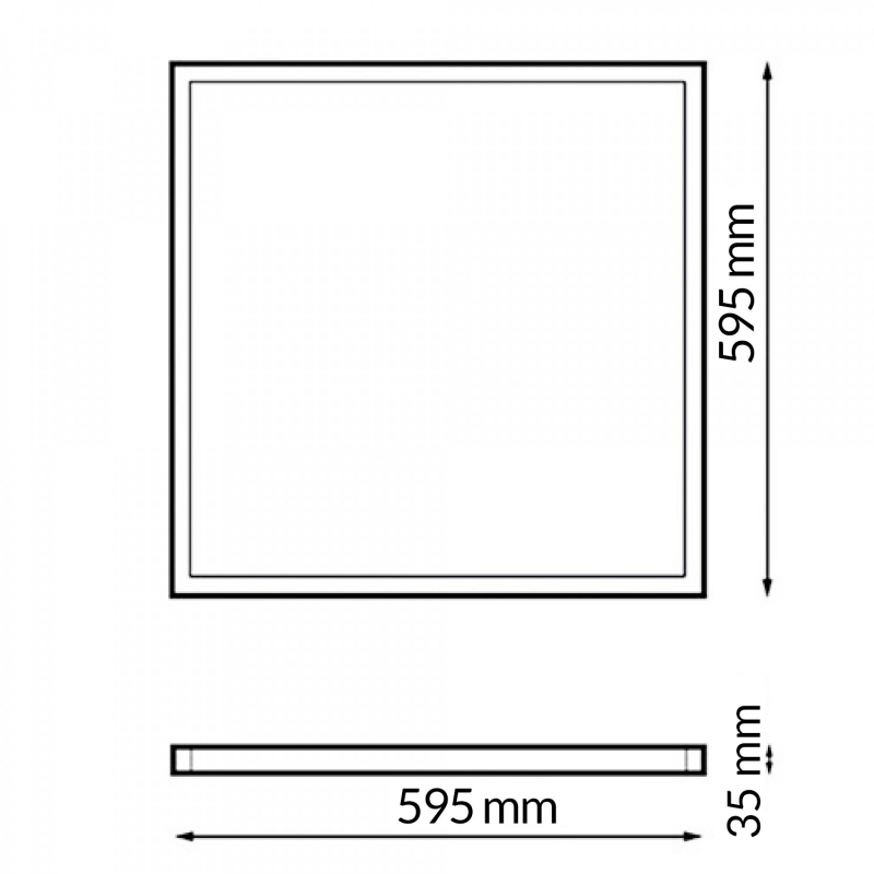 Painel LED Serie Aqua 60x60 cm 40W No Flicker IP65 - Image 2