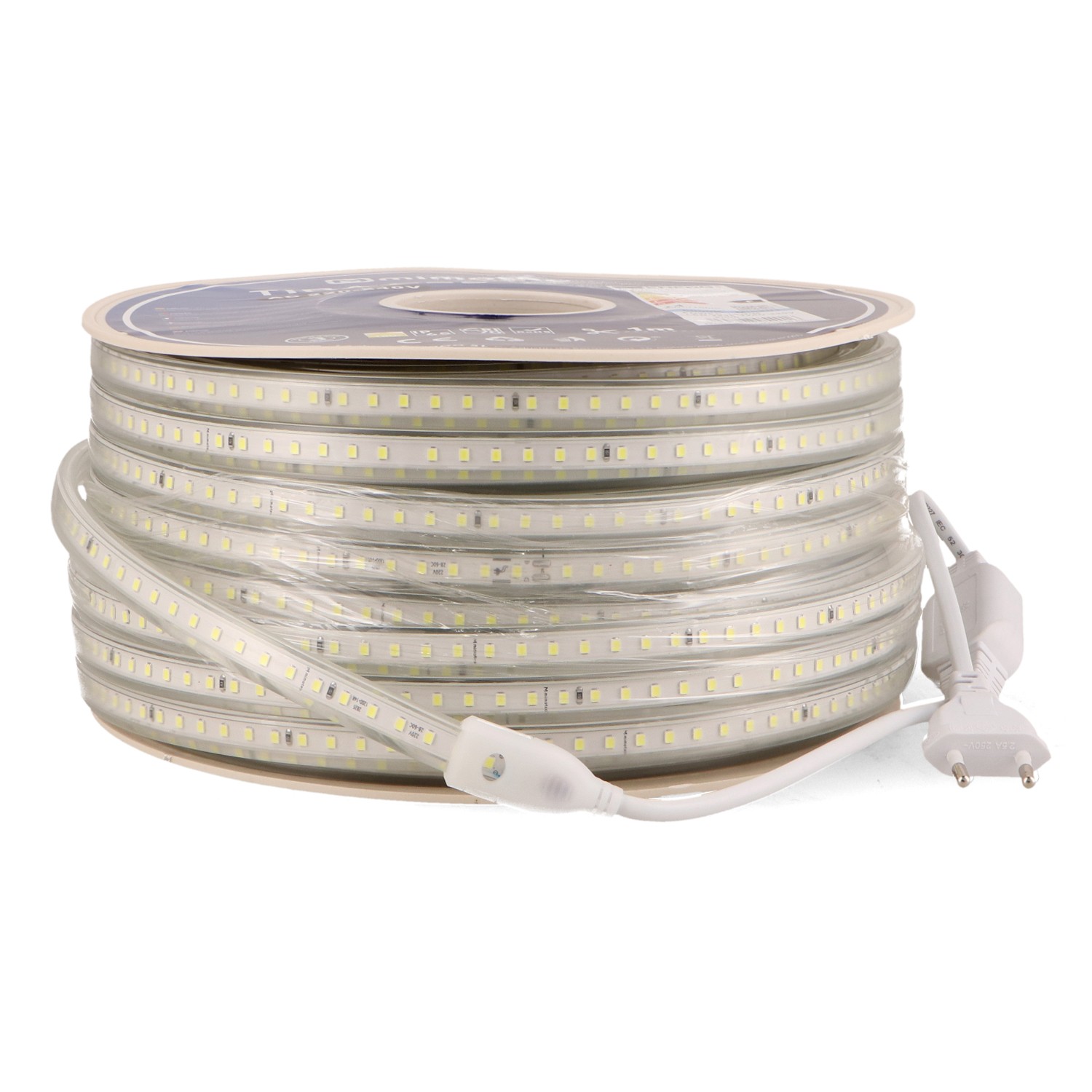 Fita LED 220V SMD Eco 14,4W/m - 50 metros Vermelho