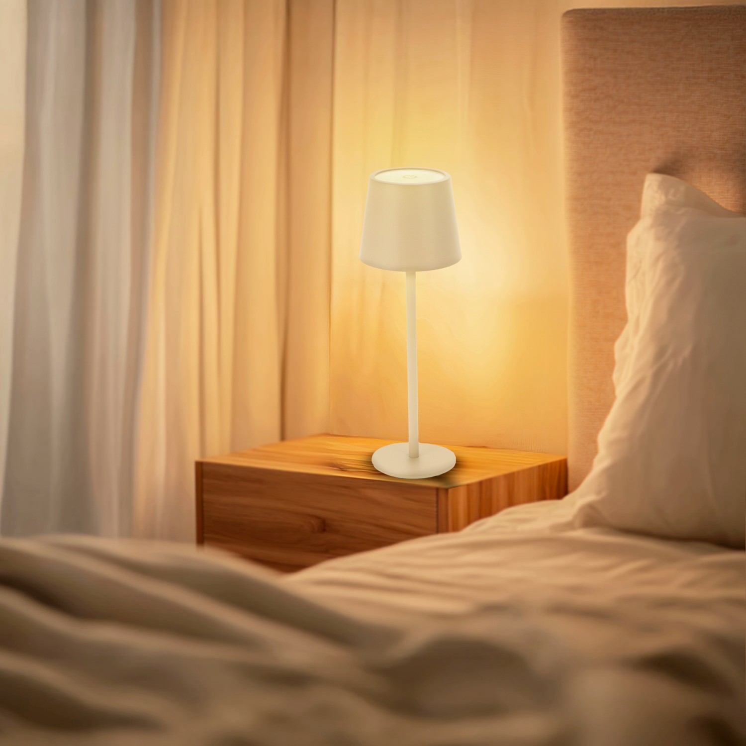 Candeeiro de mesa led Beige Serena CCT