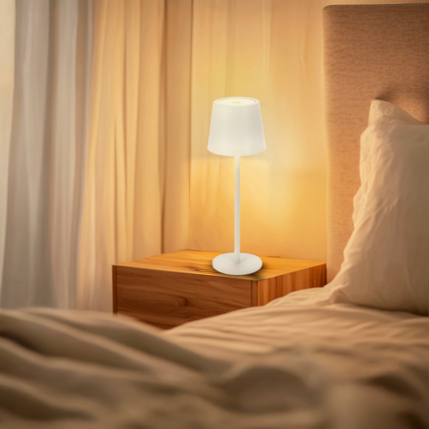 Candeeiro de mesa led White Serena CCT