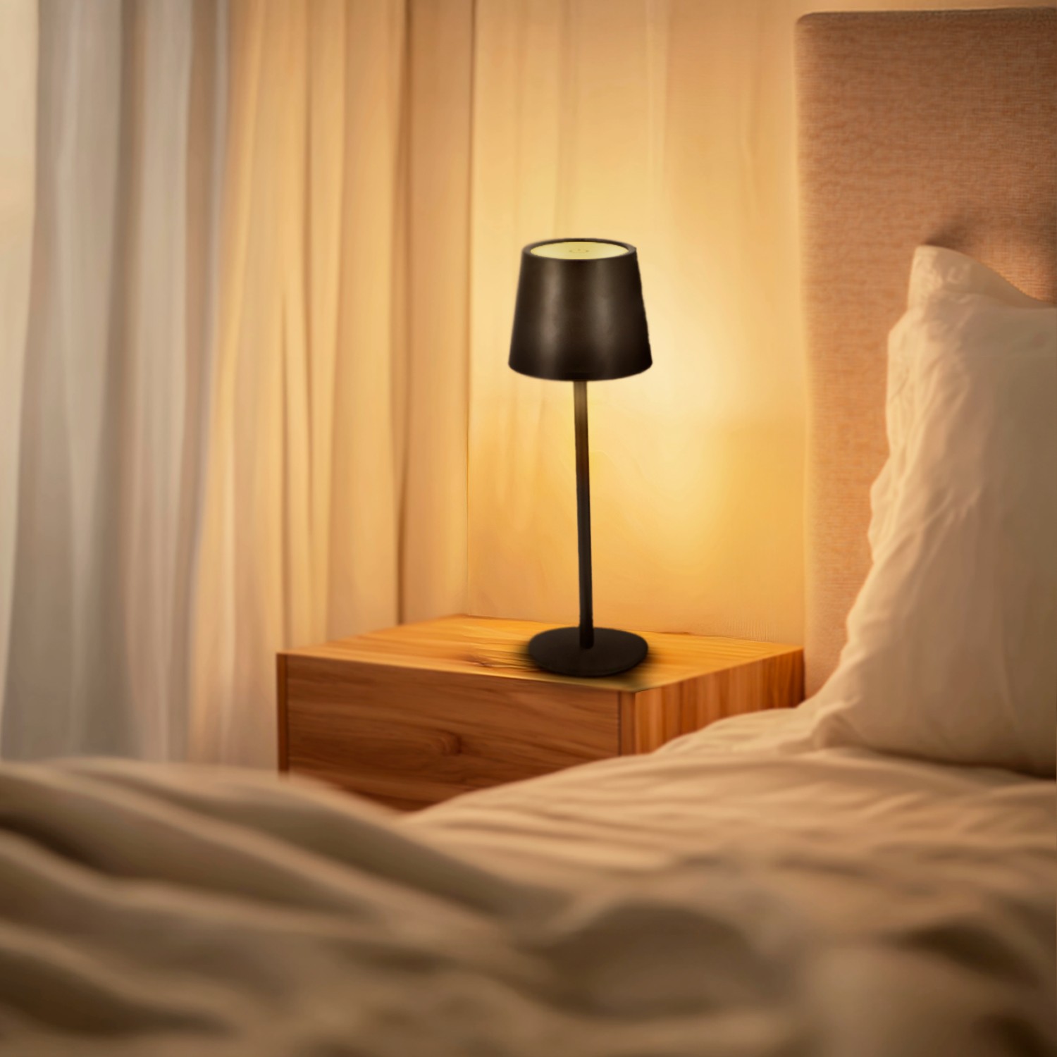 Candeeiro de mesa led Black Serena CCT