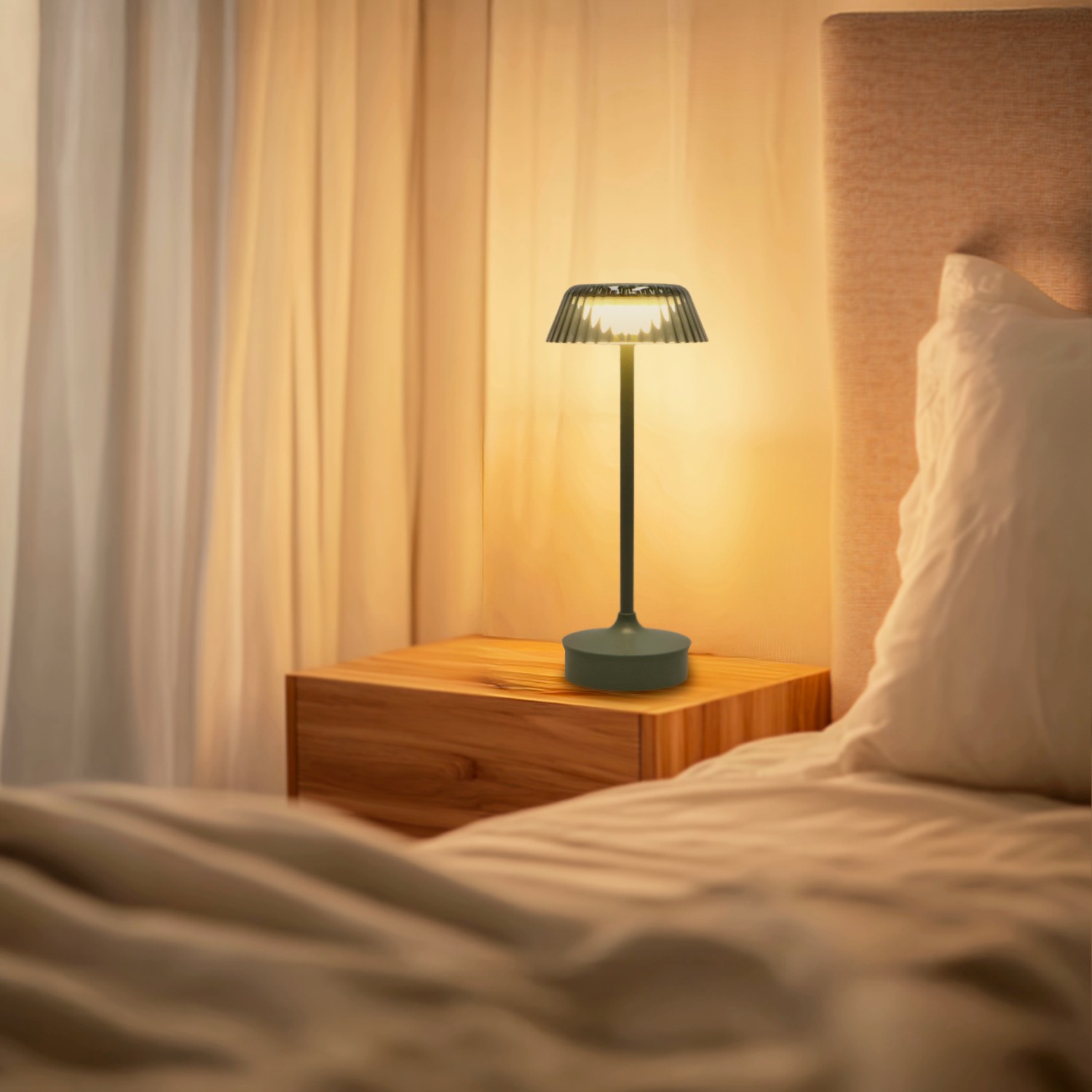 Candeeiro de mesa led Green Irina CCT