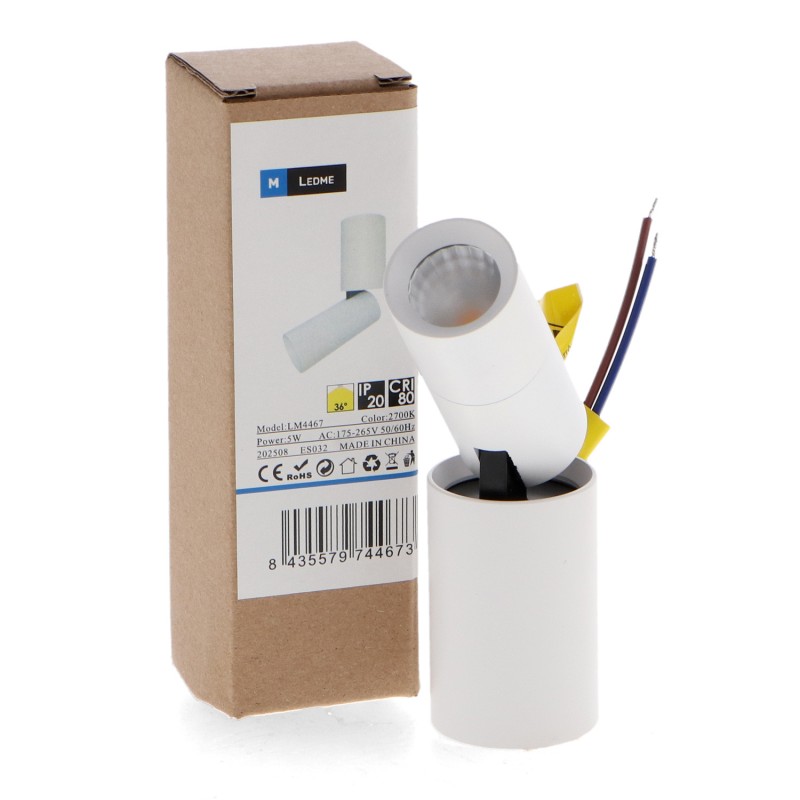 Aplique LED Direccionável White Tube 5W (Ugr 17) 6000K - Image 2