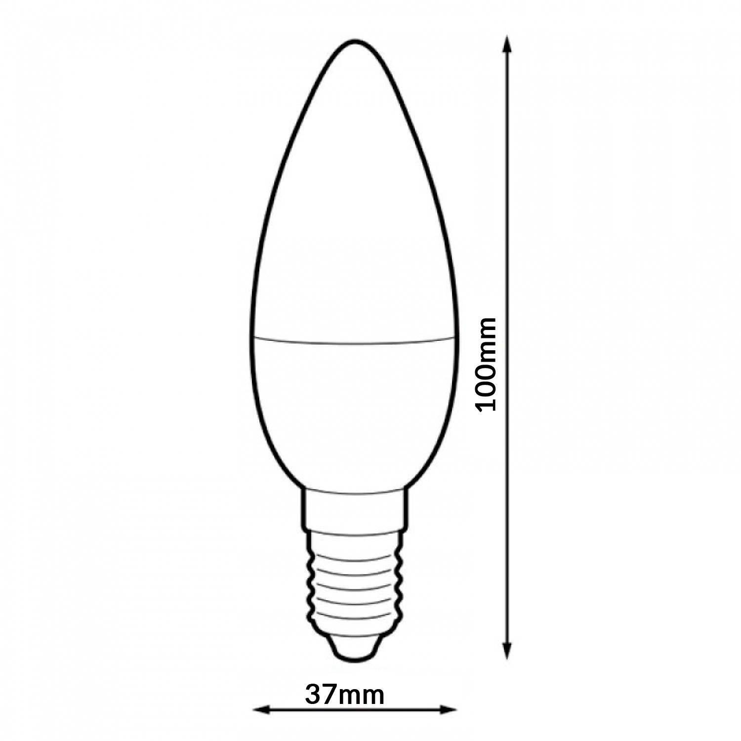 Lâmpada LED C37 E14 3W 6500K - Image 2