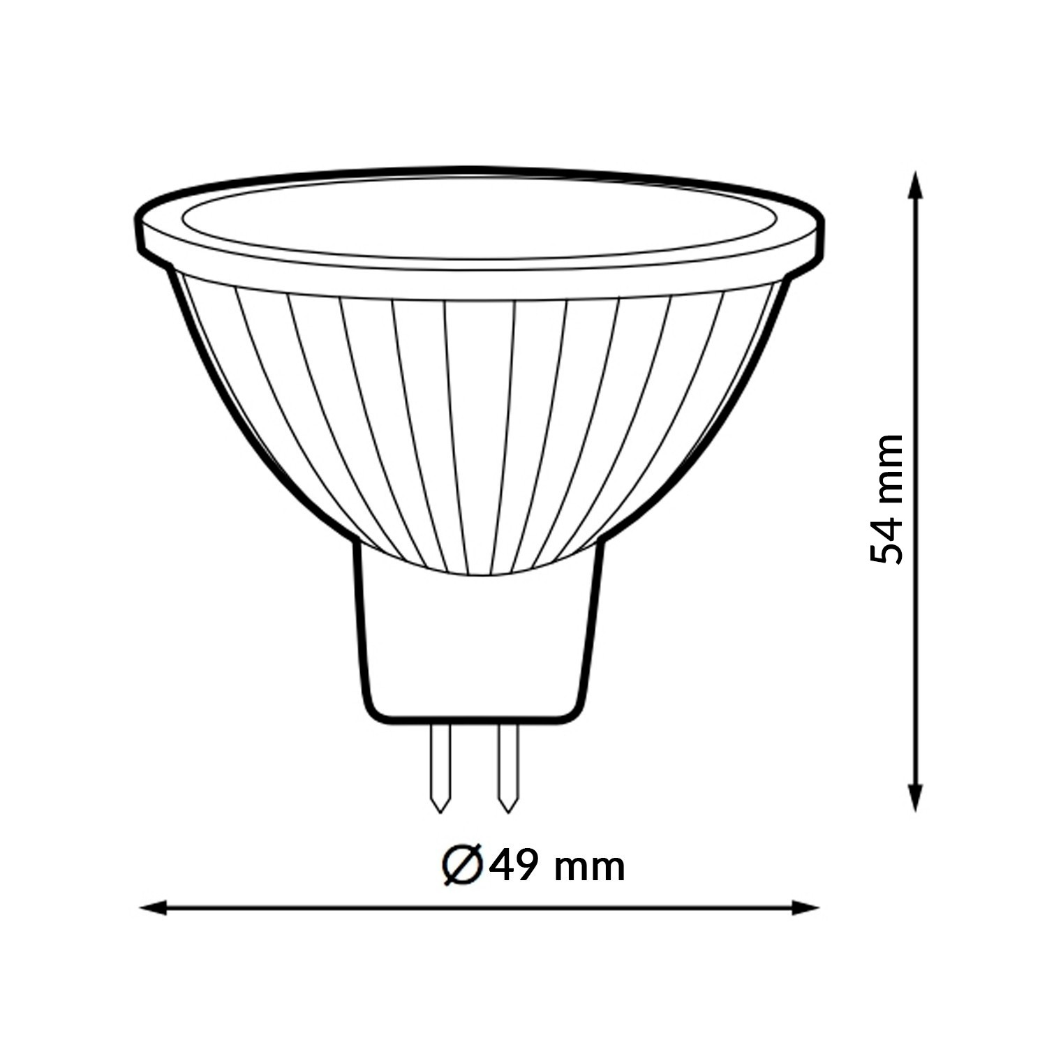 Lâmpada LED MR16 6W 38º 3000K - Image 2