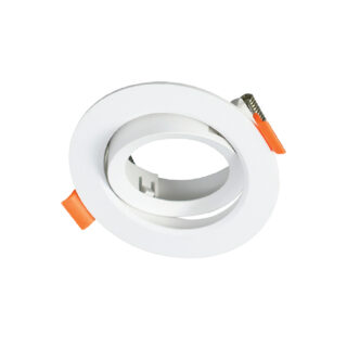 Aro de encastrar ONIRO ABS redondo Alt.3,5xD.9cm em ABS branco
