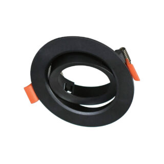 Aro de encastrar ONIRO ABS redondo Alt.3,5xD.9cm em ABS preto