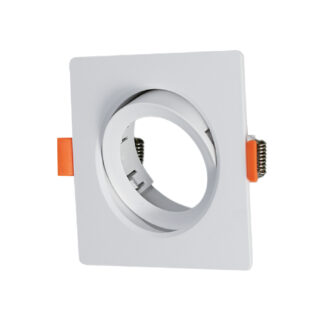 Aro de encastrar ONIRO ABS quadrado C.9xL.9xAlt.3,5cm em ABS branco