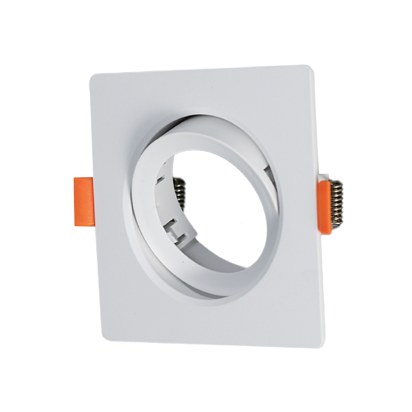 Aro de encastrar ONIRO ABS quadrado C.9xL.9xAlt.3,5cm em ABS branco