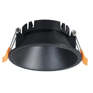 Aro de encastrar ONIRO ABS redondo Alt.3,5xD.8,1cm em ABS preto