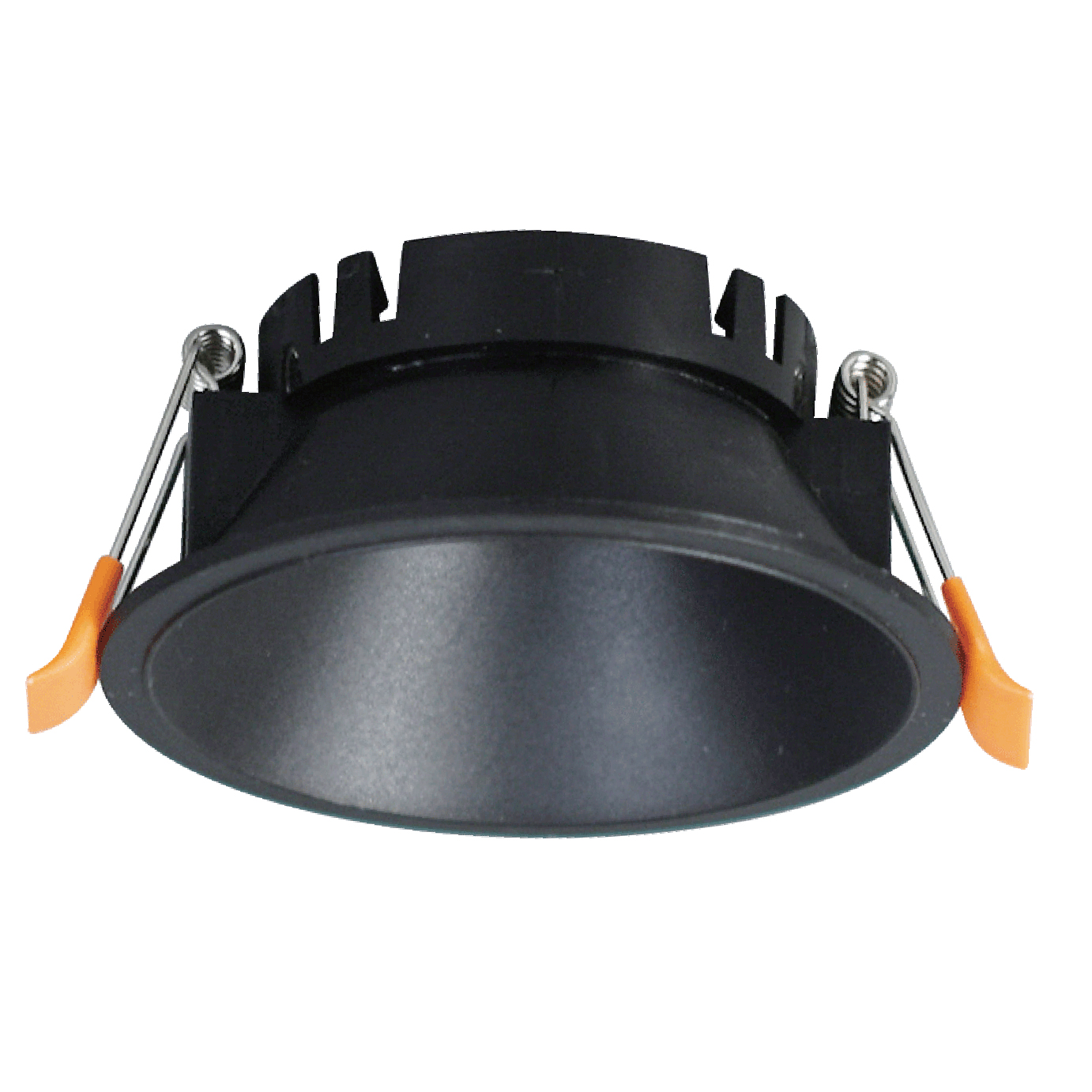 Aro de encastrar ONIRO ABS redondo Alt.3,5xD.8,1cm em ABS preto