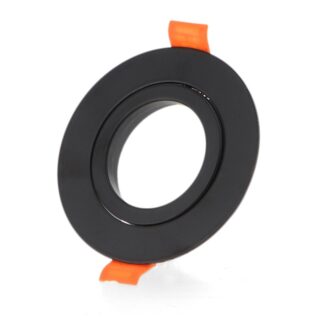 Aro Basculante Redondo Preto Serie Luxury para GU10/MR16