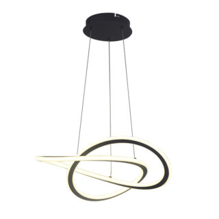 Suspensão DORALICE 38W LED 1900lm 3000K Alt.Reg.xD.45cm preto