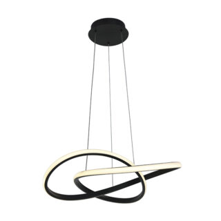 Suspensão DORALICE 38W LED 1650lm 3000K Alt.Reg.xD.50cm preto