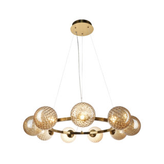 Candeeiro de tecto ANDREZA 232W LED 2200lm 2700K Alt.Reg.xD.53cm bronze