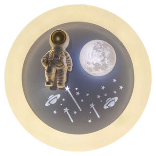 Ventoinha de tecto INFANTIL AMSTRONG branca,4 palas retráteis, 96W LED 3000|4000|6000K,Alt.35/45xD91